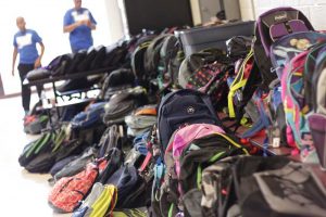 Some of the backpacks donated for the 2015 event — donations for the 2016 event on Aug. 19 are still being welcomed.