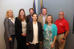 From left (back row): Nancy Kunkle, Smart Energy Initiative (SEI) Program Manager; Hayley Book, Pennsylvania Department of Environmental Protection; Paul Speigel, Practical Energy Solutions and SEI Board Vice-Chair; Steve Krug, Krug Architects and SEI Programming Committee Chair; Bill Ronayne, Delaware Valley Heating & Air Conditioning and SEI Board Chair.  From left (Front row): Abby Watson, Gamesa, Women in Wind Energy and A Renewable America; Lisa Jacobson, Business Council for Sustainable Energy.